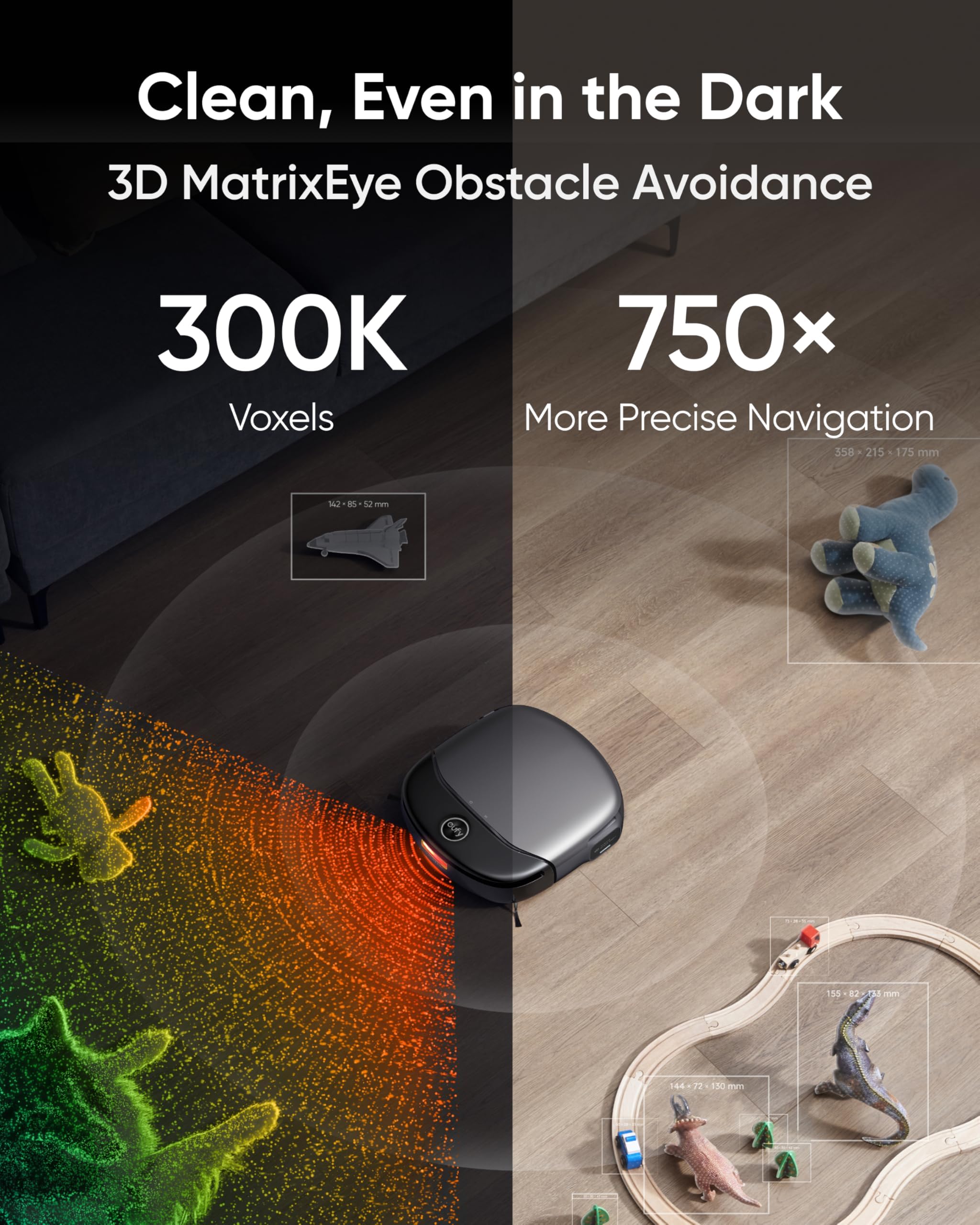 eufy Omni S1 Pro, Robot Vacuum Cleaner with Mop, HydroJet, Eco-Clean Ozone, Lift Mop, Auto Washing & Drying, Auto-Emptying, Detergent Dispenser + Automatic Water Refill and Drainage System