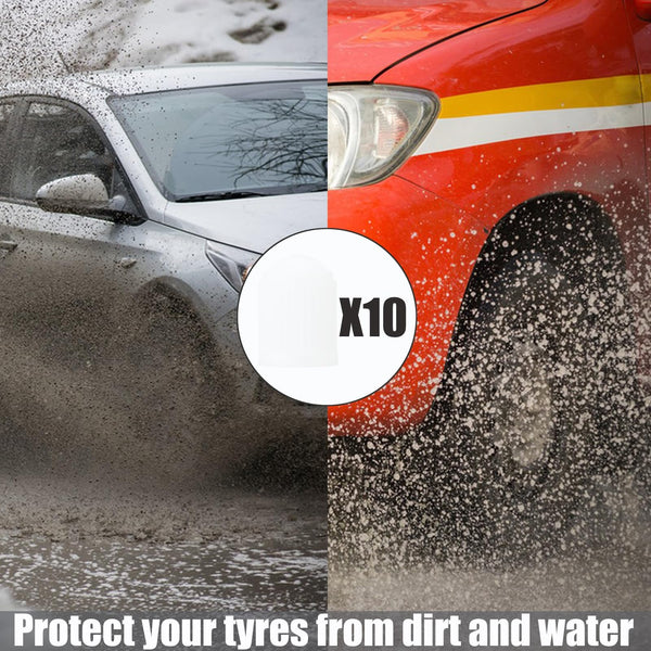 TCPENG® 10PCS Tyre Valve Caps, with O Seal Ring, Universal Stem Dust Covers for SUV, Cars, Bike, Motorcycles, Trucks, Heavy-Duty, Airtight Seal, Screw-On, Easy to Operation (10 Pack Black)