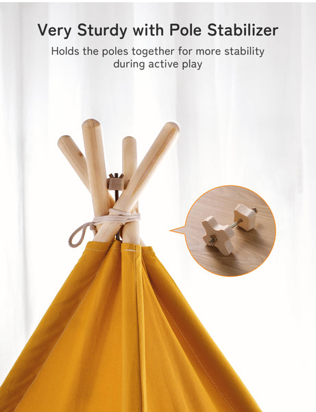 besrey Kids Play Tent Playhouse for Indoor & Outdoor – Spacious Design with Windows, Christmas Tree Flag & Lights Included