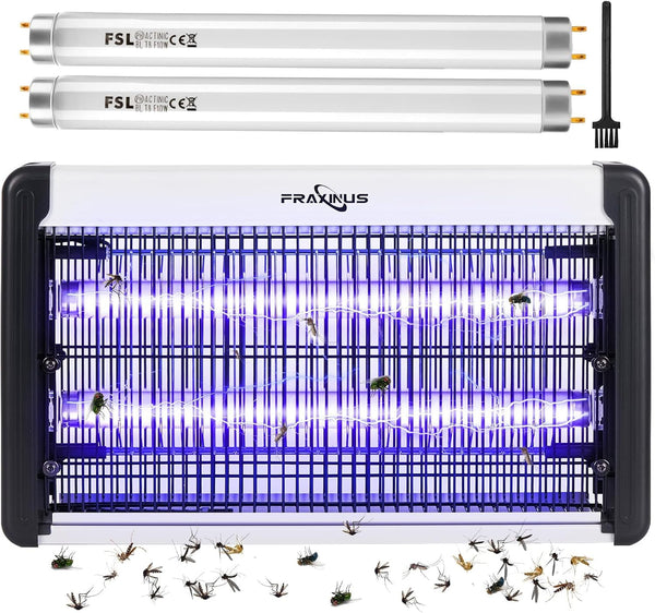 FRAXINUS Fly Zapper Electric, Mosquito Killer Lamp, Electronic Bug Catcher, 4200V High Powered Grids, 20W UV light Trap Flying Insects, wasps, and