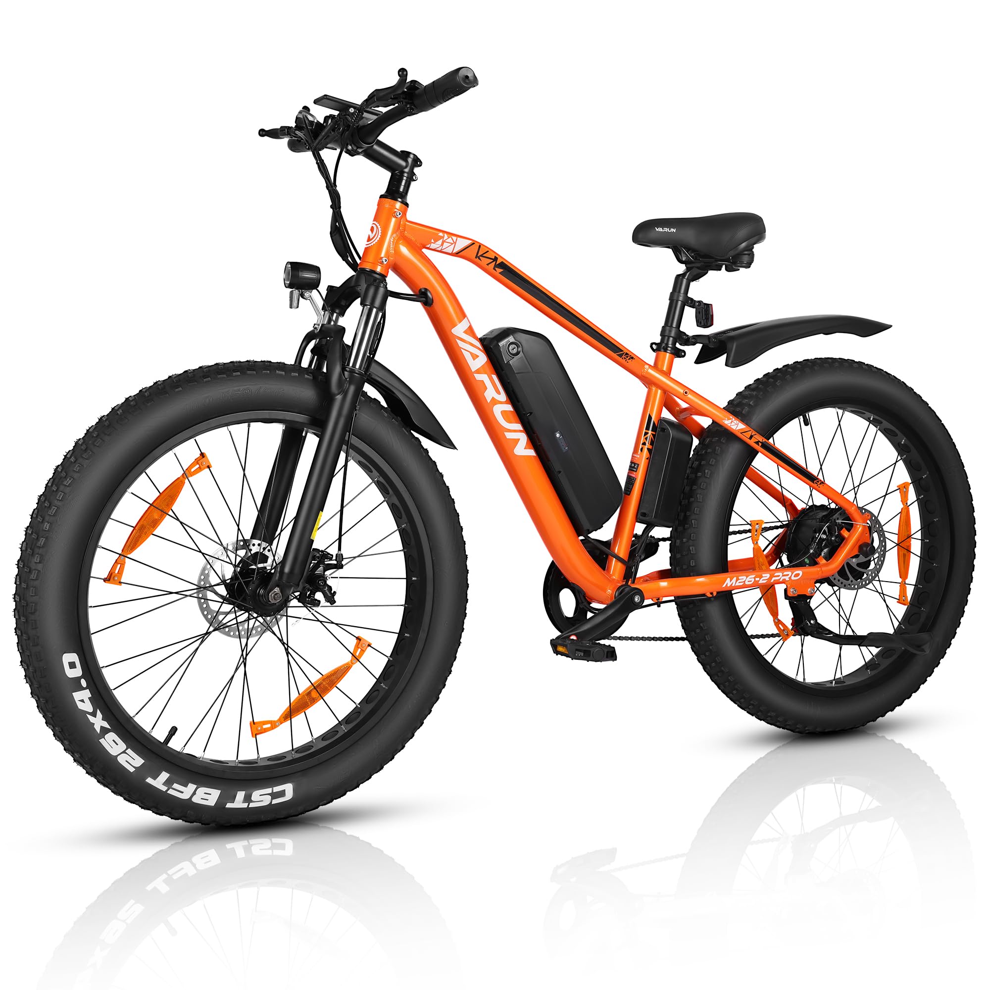 VARUN Electric Bike, 26 inch 4.0 Fat Tire Electric Mountain Bike with 48V16Ah/13Ah Battery, 85NM 250W Motor, Large LCD Meter, Aluminium E-fatbike for Adults, Range 100-120KM