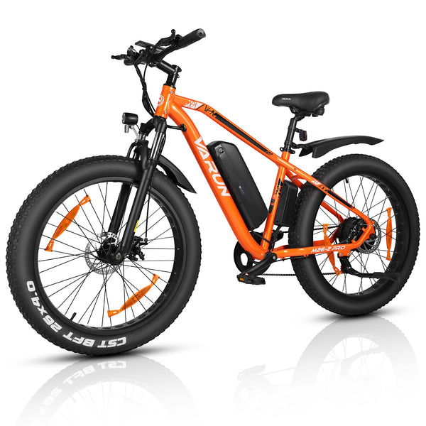VARUN Electric Bike, 26 inch 4.0 Fat Tire Electric Mountain Bike with 48V16Ah/13Ah Battery, 85NM 250W Motor, Large LCD Meter, Aluminium E-fatbike for Adults, Range 100-120KM