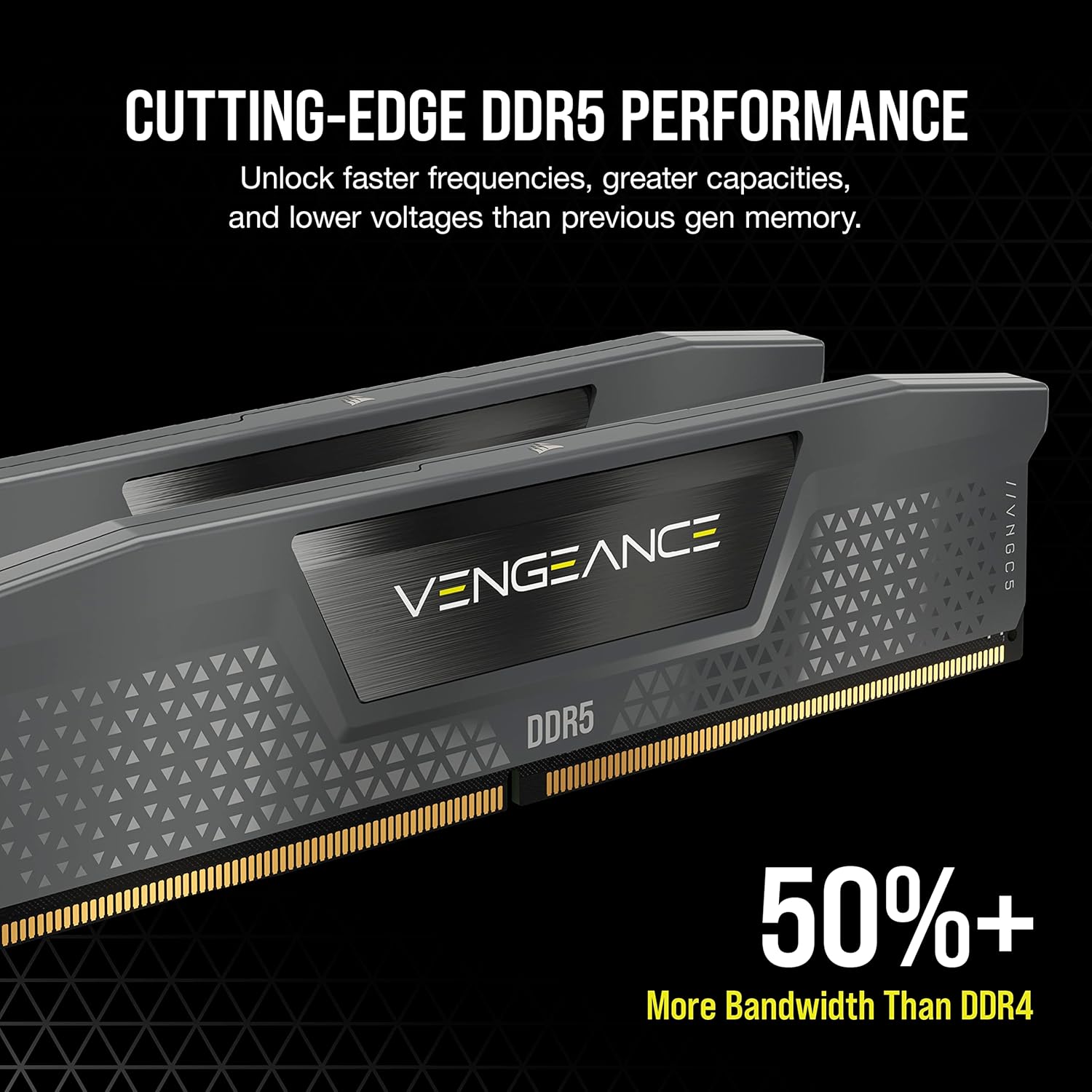 CORSAIR VENGEANCE DDR5 RAM 32GB (2x16GB) 6000MHz CL36-44-44-96 1.35V AMD EXPO Intel XMP 3.0 Computer Memory – Grey (CMK32GX5M2E6000Z36)