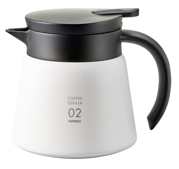 Hario CD-V60-02-white-600ml Thermal jug Insulated Server V60-02-white-600ml, Stainless Steel, White