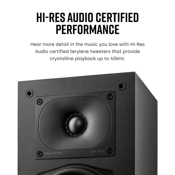 Polk Audio Polk Monitor MXT60 Compact Tower Speaker, HiFi and Home Cinema Speaker, Hi-Res Certified, Dolby Atmos and DTS:X Compatible (1 piece)