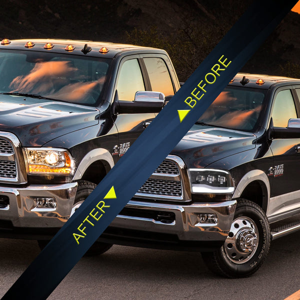 VLAND Headlights Compatible with 2019 2020 Do-dge Ram 1500 Tradesman, Bighorn, Laramie, Rebel Headlights, Pair (Driver and Passenger Side), Clear