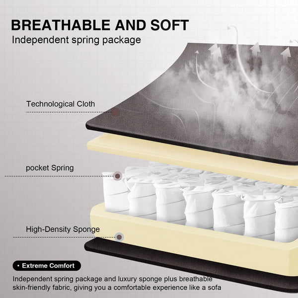 GTPLAYER Fabric Gaming Chair with Footrest, Ergonomic Computer Desk Chair with Pocket Spring Cushion Home Office High Back Support Lumbar Support Heavy Duty Wide