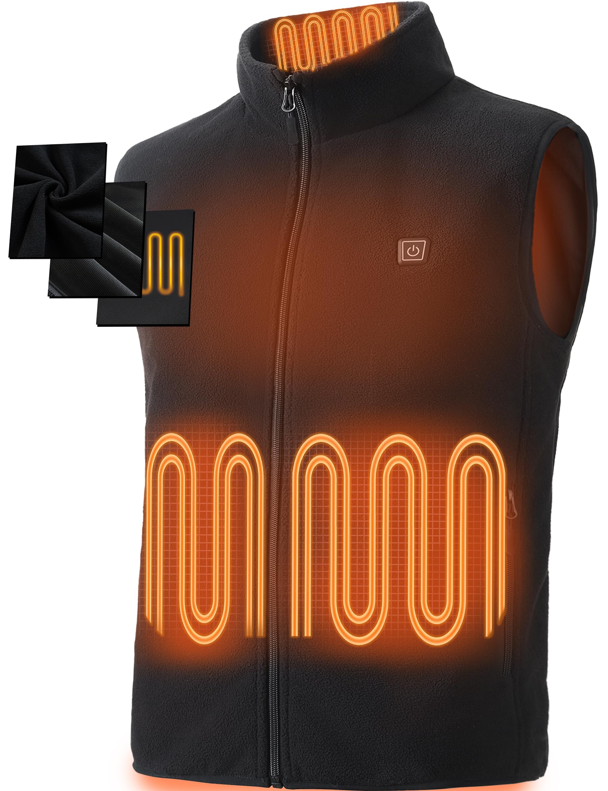 Heated Gilet for Men Women(Power Bank Included), Heated Vest with 3 Temperature, Heated Body Warmer Heated Jacket for Outdoor