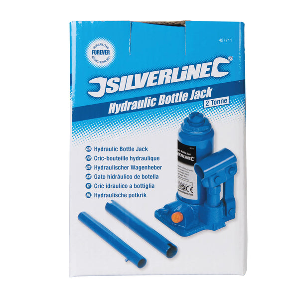 Silverline Hydraulic Bottle Jack 6 Tonne (457050), BLUE