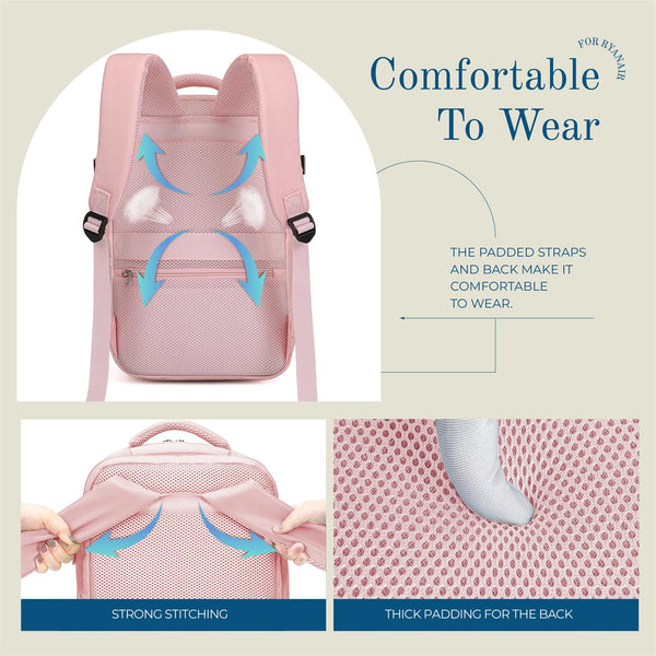 Cabin Bag 45x36x20 for New Easyjet, Underseat Cabin Luggage Bags Carry on Travel Backpack Cabin Size for Airplanes, 30L Hand Luggage Suitcase Water Resistant Laptop Backpacks Black