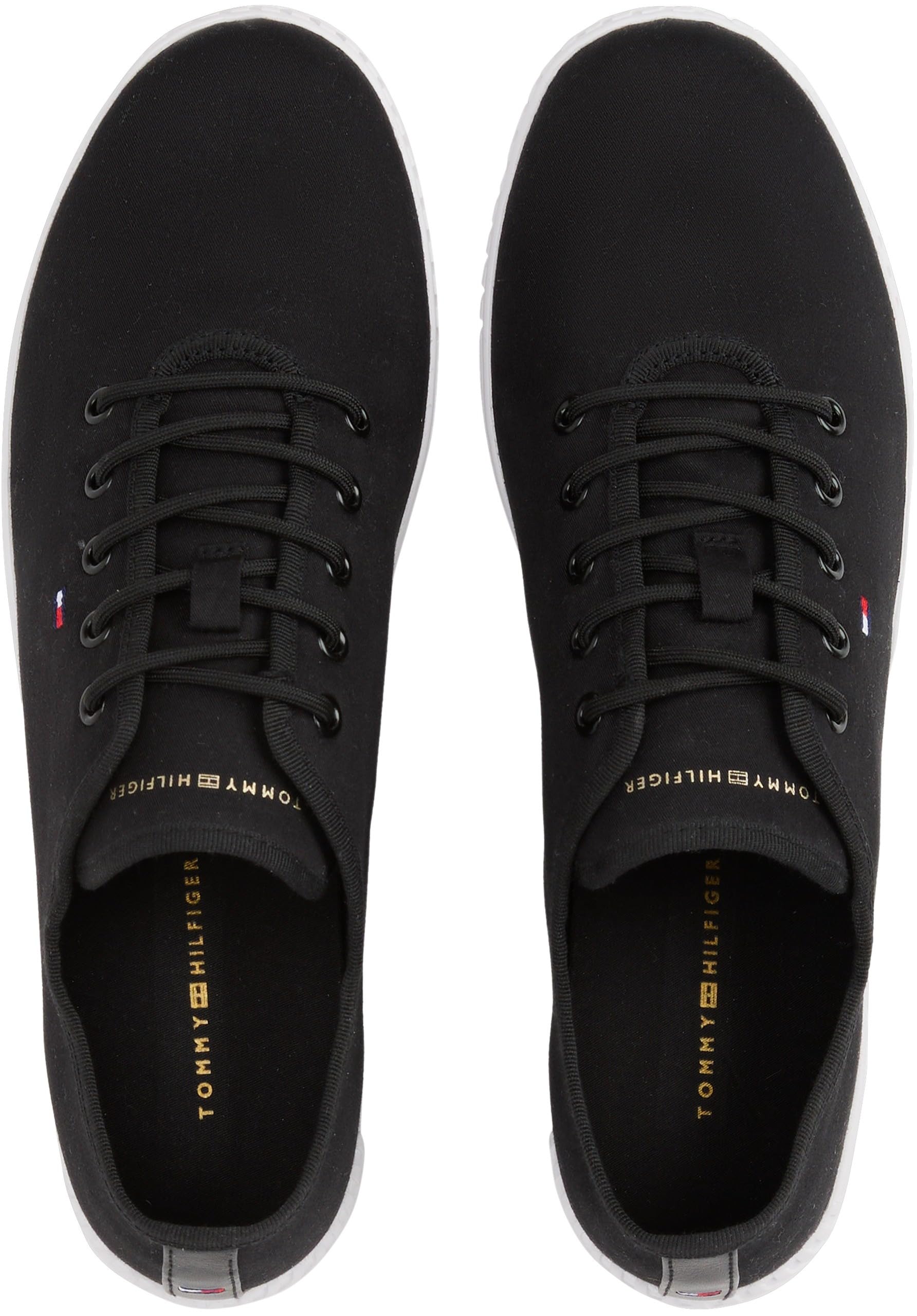 Tommy Hilfiger Women's Canvas Lace Up Sneaker Fw0fw08641 Low Top