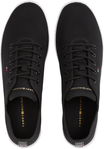 Tommy Hilfiger Women's Canvas Lace Up Sneaker Fw0fw08641 Low Top