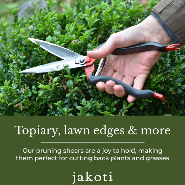 Jakoti Hand Shears (L30cm) One Handed Garden Shears for Grasses, Topiary & Pruning. Ultra Sharp Sheep Shears for Dagging, Shearing & Trimming. 15cm