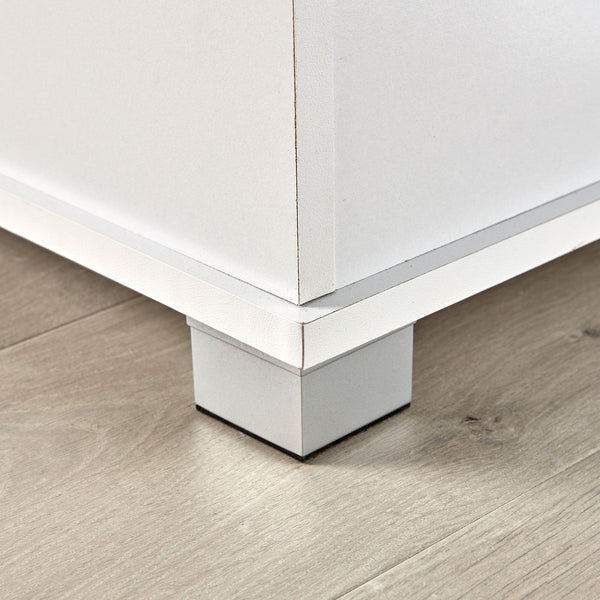 Home Source Ottoman Storage Toy Chest Bedding Blanket Box, White, 99cm