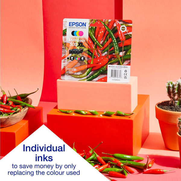 Epson Expression Home XP-4205 3-in-1 Ink Multifunction Printer, Scanner, Copier, WiFi, 1440dpi, Duplex, 2.4 Inch Display, DIN A4, incl. 3 Months Readyprint Flex Trial