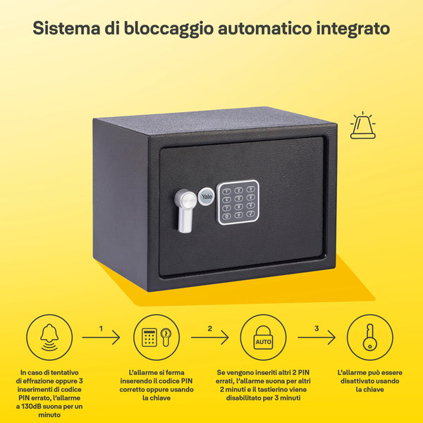 Yale - Electronic Alarmed Safe Laptop - Standard Security - YLC/200/DB2