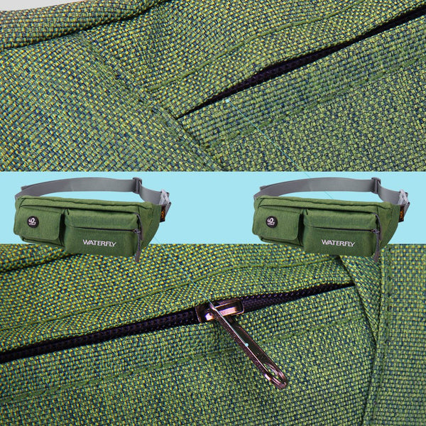 Waterfly Waist Bag Pack Slim Water Resistant Fanny Pack Travel Bum Bag Running Belt for Traveling Cycling Hiking Camping