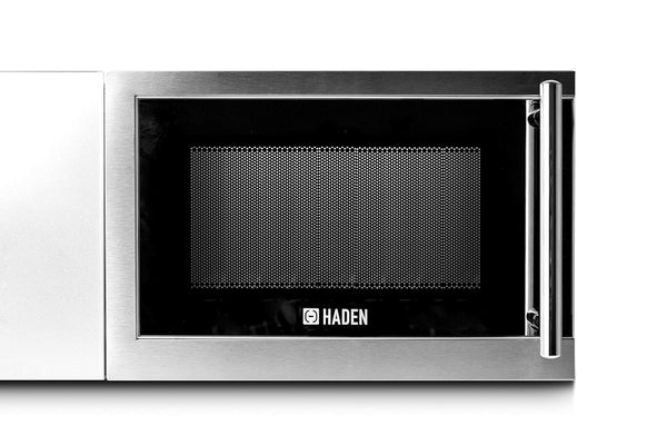 Haden 20L Digital Stainless Steel Microwave Oven - 800W, Compact Microwave, 5 Power Levels, Auto Defrost & Child Lock, Easy Clean Interior - 24.5cm