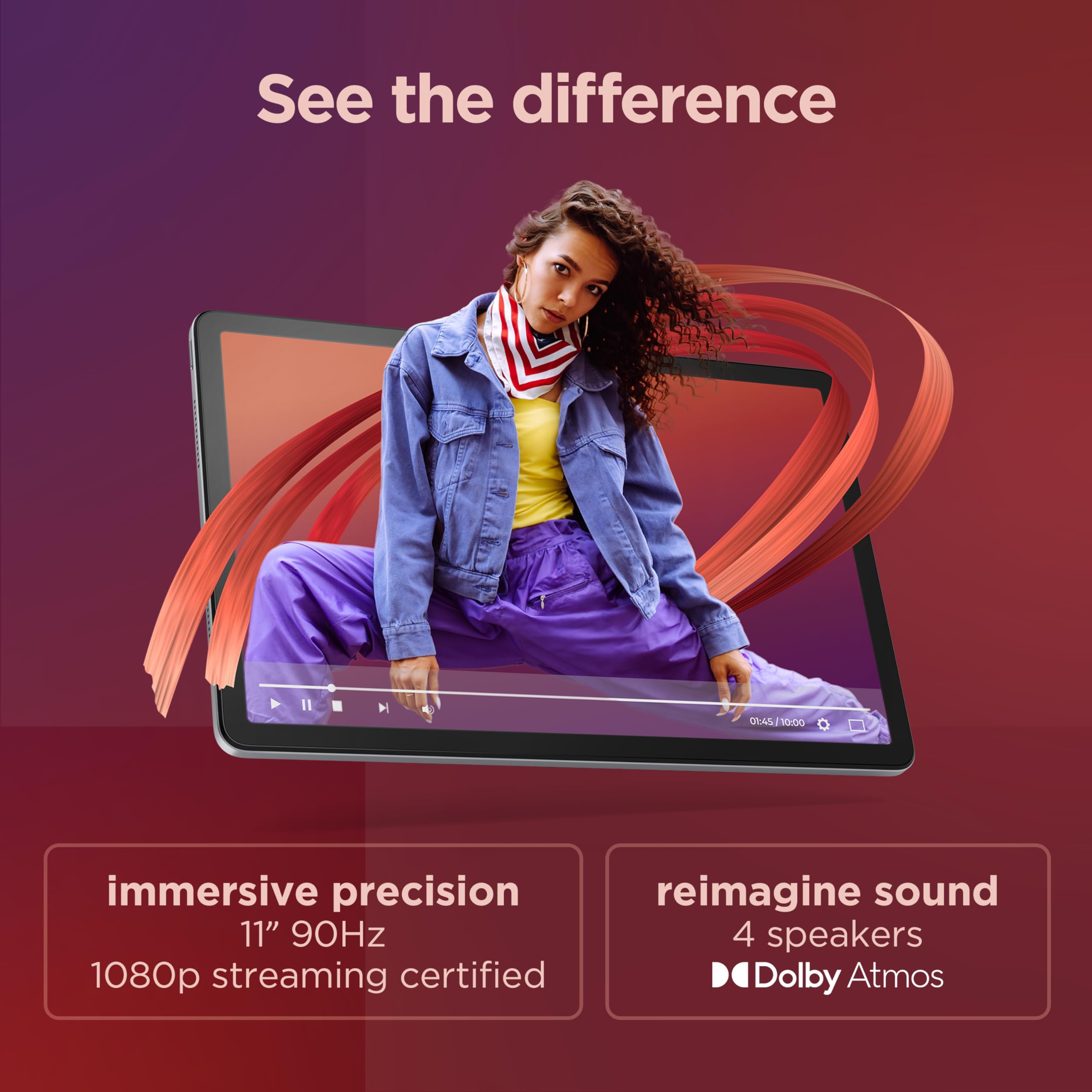 Lenovo Tab M9 Android tablet | 9-inch HD | 32GB | Clear Case + Film | WiFi | 3GB RAM | Arctic Grey | Designed for portable entertainment