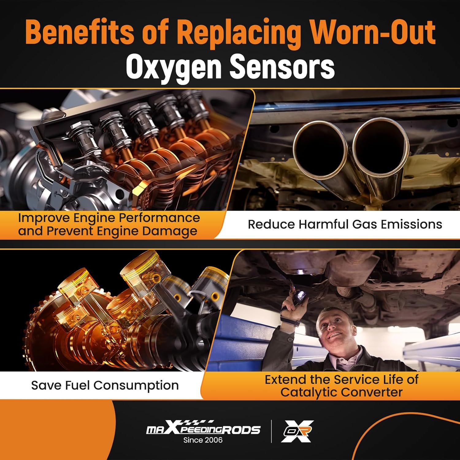 maXpeedingrods Oxygen O2 Sensor Air Fuel Ratio 234-5107 Upstream for Volkswagen CC EOS Golf GTI Jetta Passat, for Audi A3 TT Quattro, for Porsche 911