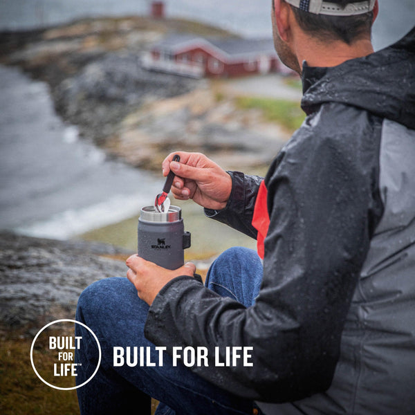 Stanley Classic Legendary Food Jar 0.4L With Spork - Keeps Cold For 7 Hours - BPA-Free Stainless Steel Soup Flask - Leakproof - Dishwasher Safe - Rose Quartz