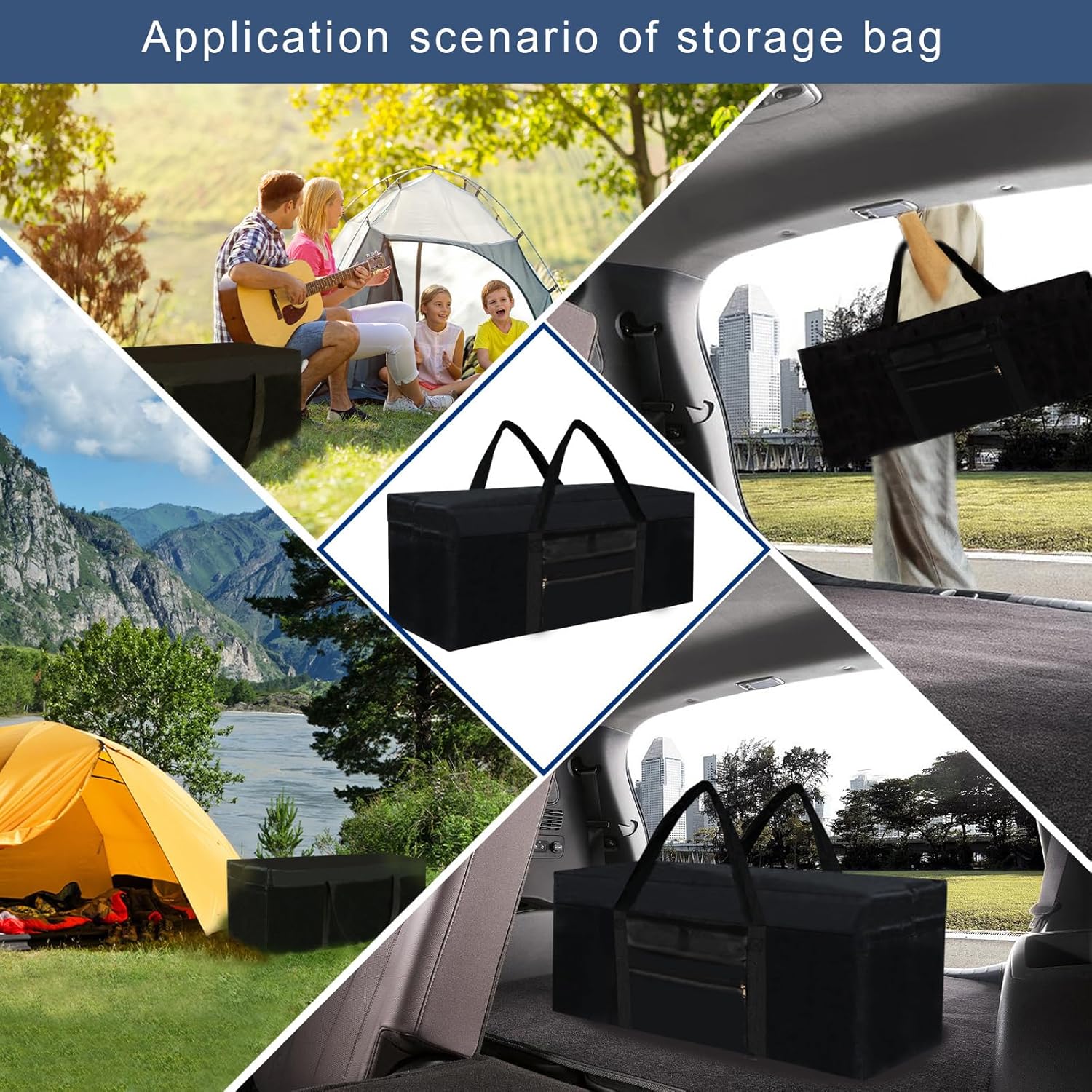 3 Pack 110L Travel Duffle Bag, Extra Large Heavy Duty 1680D Oxford Fabric Holdall Bag, Foldable Long Sports Duffle Luggage Bags Durable & Water Resistant