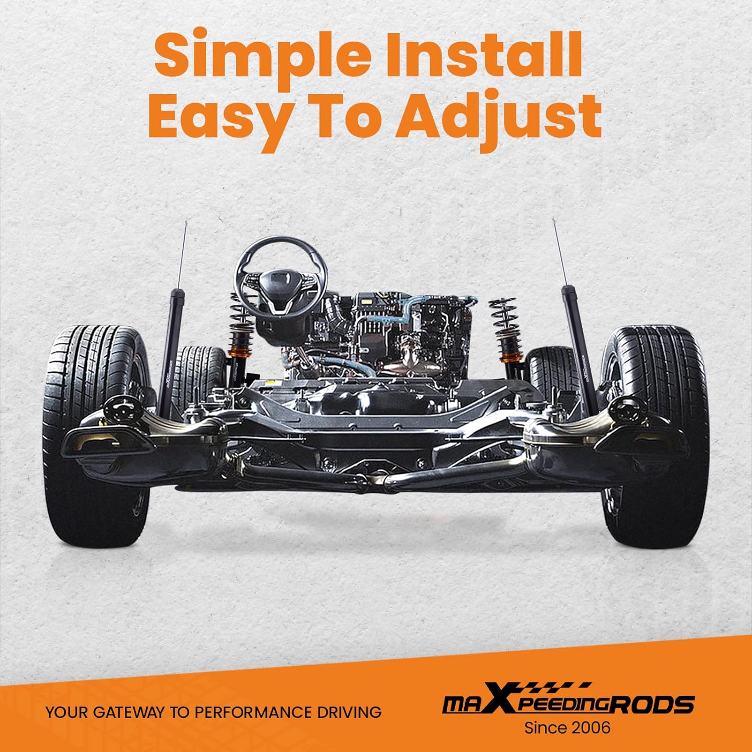 maXpeedingrods Coilover Suspension Kit Lowering for Ford Focus MK2 ST 225 2005-2012 Shock Strut Spring