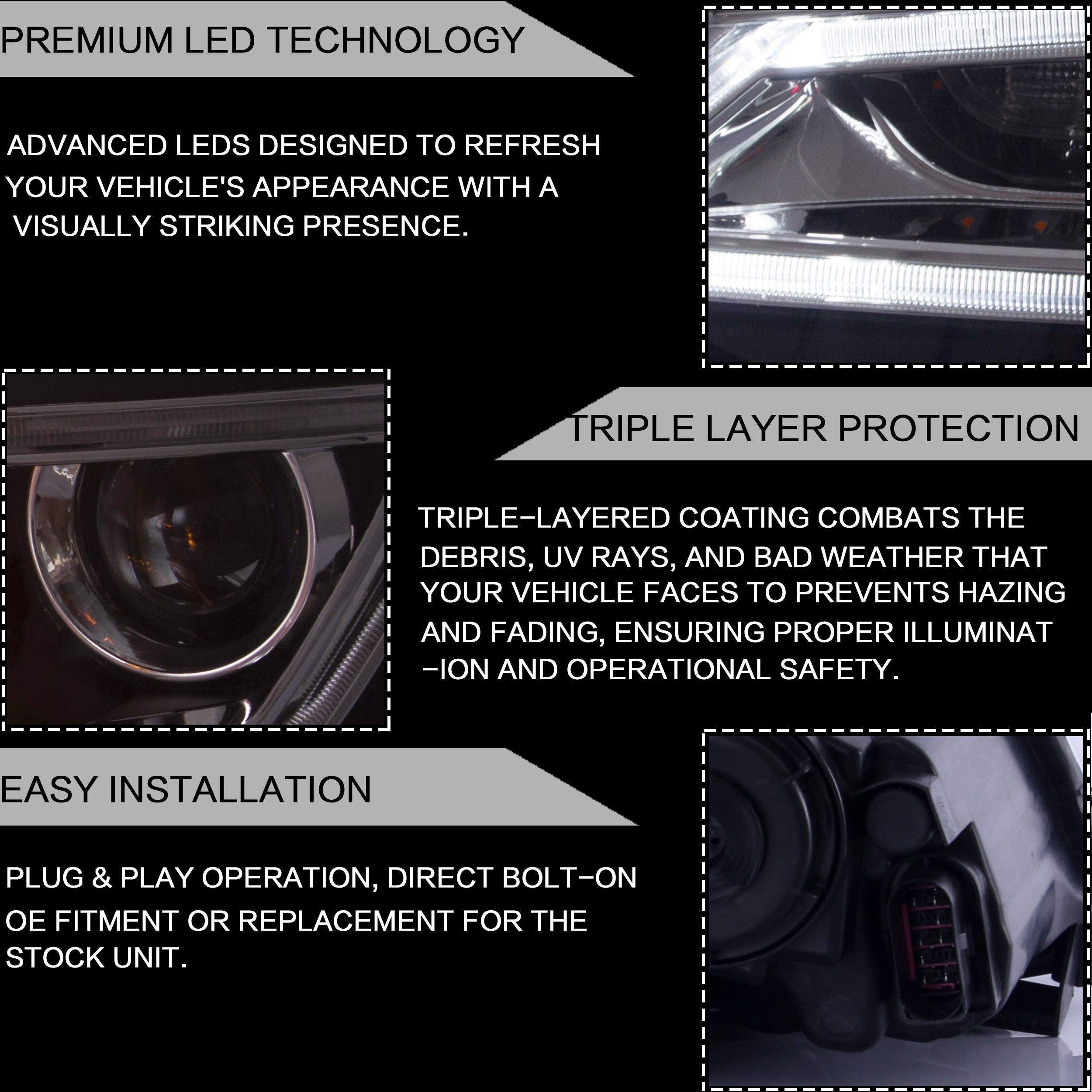 VLAND LED Tail Light Compatible with Polo 5 6R 6C TSI 2009-2017(Not for 1.2 TSI/saloon/GTI), Rear Lights with Streamer Indicator, E-mark, RHD, Smoked