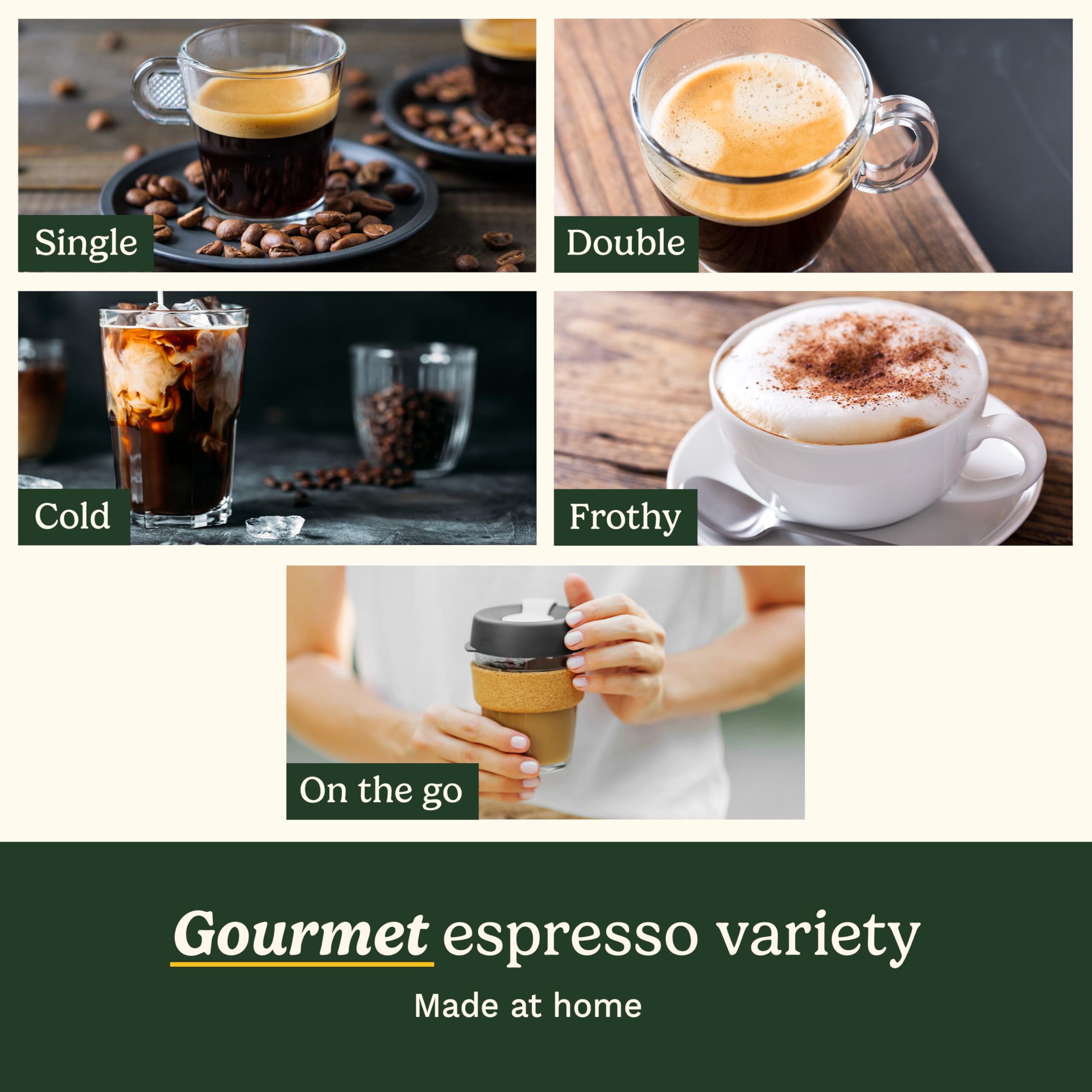 Cuisinart® Slim Espresso Machine | Espresso, Americano, Cold Brew | Integrated milk frother for Lattes and Cappuccino | 15-Bar Pressure, Bottomless Portafilter |Compact Design, Travel Mug Compatible