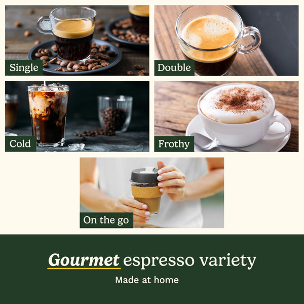 Cuisinart® Slim Espresso Machine | Espresso, Americano, Cold Brew | Integrated milk frother for Lattes and Cappuccino | 15-Bar Pressure, Bottomless Portafilter |Compact Design, Travel Mug Compatible