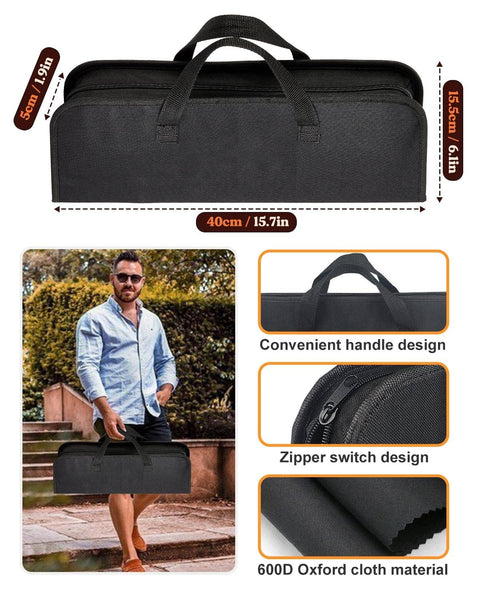 KALAHOL 7-in-1 BBQ Tools Set Extra Thick Stainless Steel Grill Tool Set with Storage Bag, Premium Complete Outdoor BBQ Utensils Set Professional Barbecue Accessories BBQ Kit for Men and Women Gift