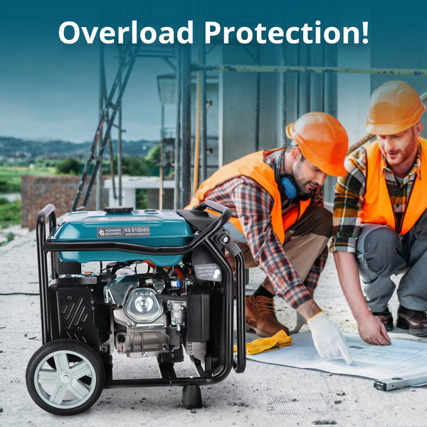 Könner & Söhnen KS 3100iG S portable LPG/petrol inverter generator 3100 W,UK Plug Socket 1x13 A (230 V), 2 USB ports,copper winding,silent inverter generator,dual fuel generator