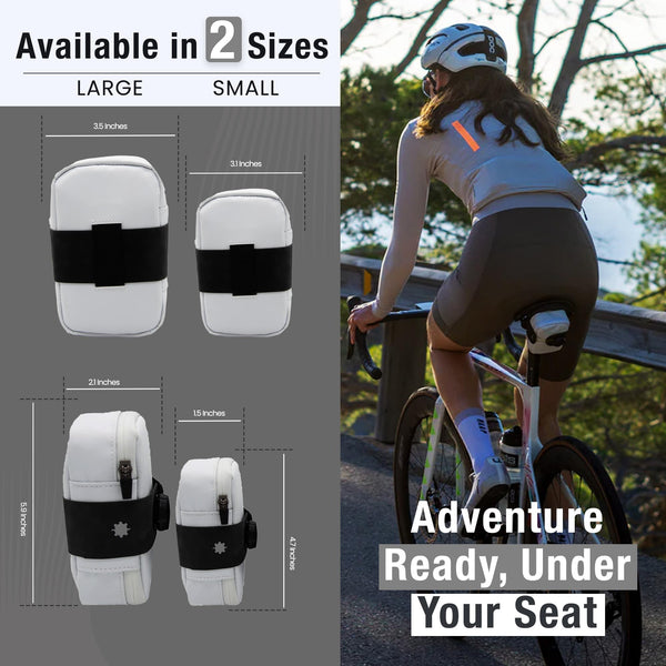 Lumiere & Co. Falcon Magnetic Bike Saddle Bag – 0.69L | 6" x 3.5" x 2" | Sleek Minimalist Brick Design, Fast Magnetic Buckle Attachment | Road Cycling–Specific Bike Seat Bag (Black, Large)