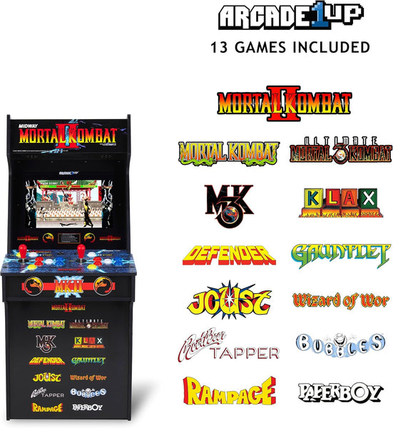 Arcade1Up Mortal Kombat Classic SE Arcade Game Machine – 1.22 Meter Cabinet, 13 Classic Video Games, 39.62 cm IPS Display, Easy Assembly, Perfect for Home Gaming
