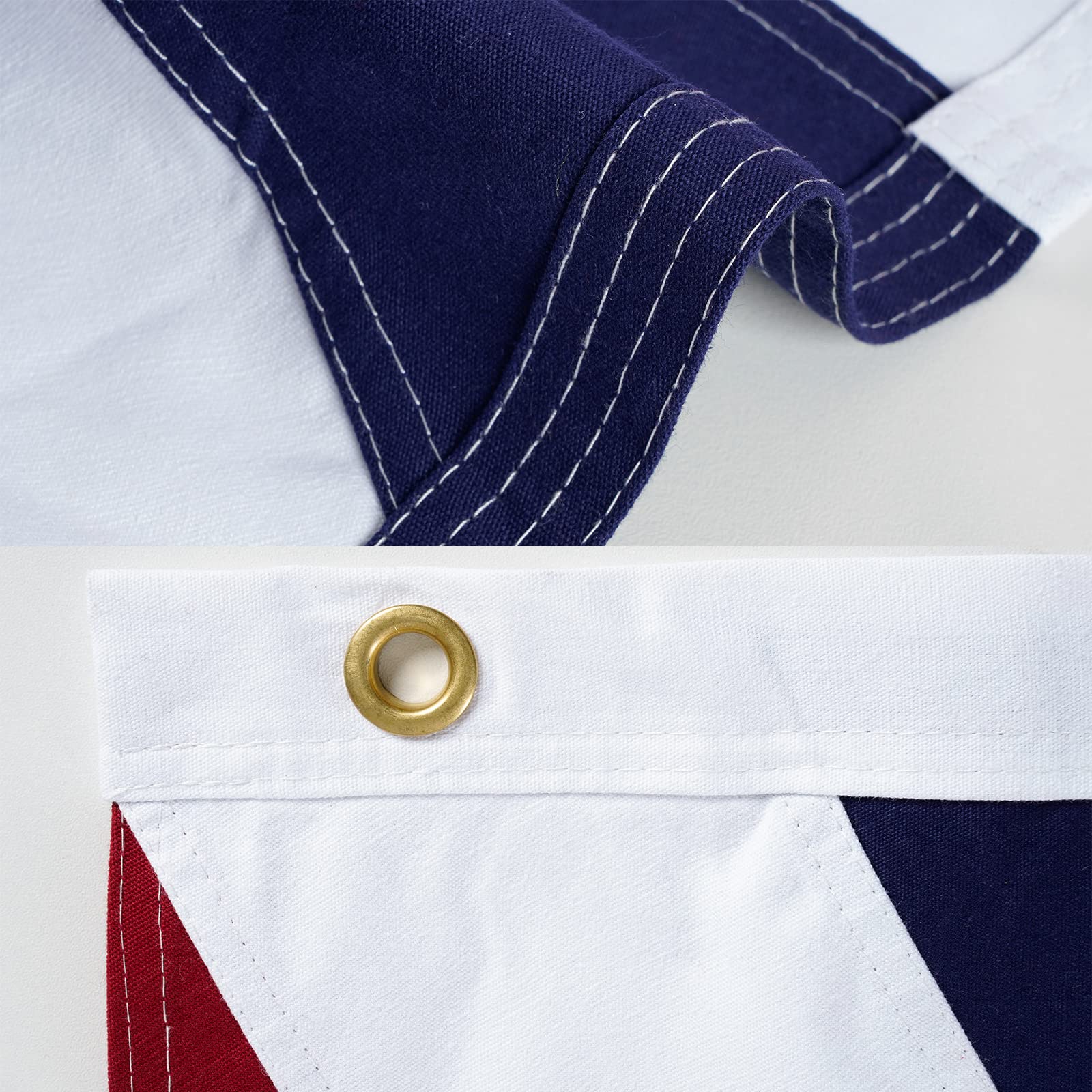 Homissor British Flag Cotton 3x5 Union Jack England Flags Embroidered Sewn Stripes United Kingdom UK Flag Heavy Duty Indoor