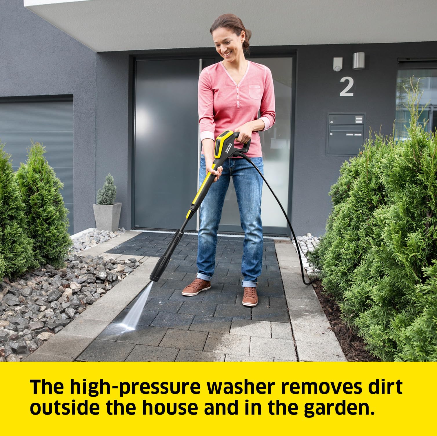 Kärcher K 4 Power Control Flex Pressure Washer, Pressure: max. 130 bar, Flow Rate: 420 l/h, Area Coverage: 30 m²/h, Water Filter, Weight: 11.5 kg, High-Pressure Flex Hose, Dirt Blaster, Spray Lance