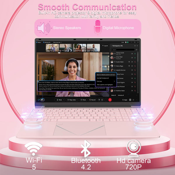 15.6" Laptop - 16GB RAM 512GB SSD PC Laptop, Quad-Core N95 Processor Up to 3.1GHz, Computers with USB3.0,Ethernet port,Touch ID, WiFi, BT4.2, for Students/Business