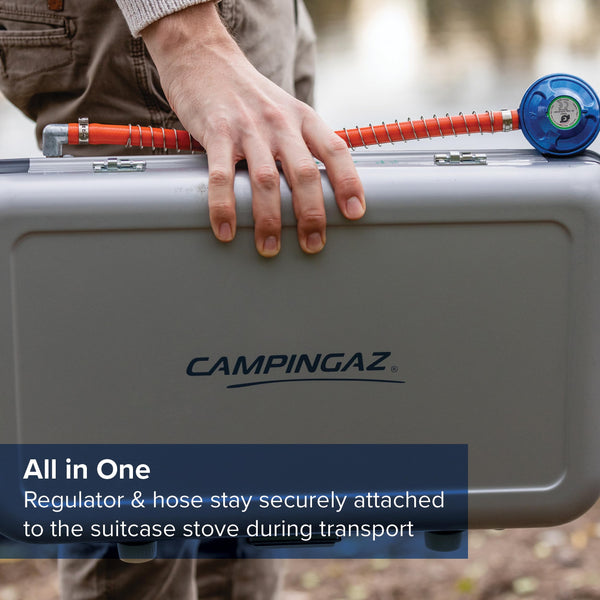 Campingaz Camping Kitchen 2 Camping Stove | 2 x 2000 Watts | 2-Burner Gas Stove with removable pan Supports | portable & compact