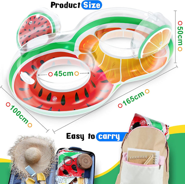 Gontence Inflatable Pool - 2-Person Lilo Pool Inflatables - Portable Pool Inflatables - Inflatable Pool Floats For Kids Adults - Pool Lounger - Water Hammock Pool Float Pool Hammock