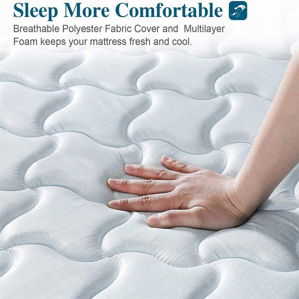 Good Nite 7 Inch Single Mattress 3FT Spring Medium Firm with Memory Foam and 3D Breathable Quilted Knitting Fabric Fire Resistant 90 x 190cm