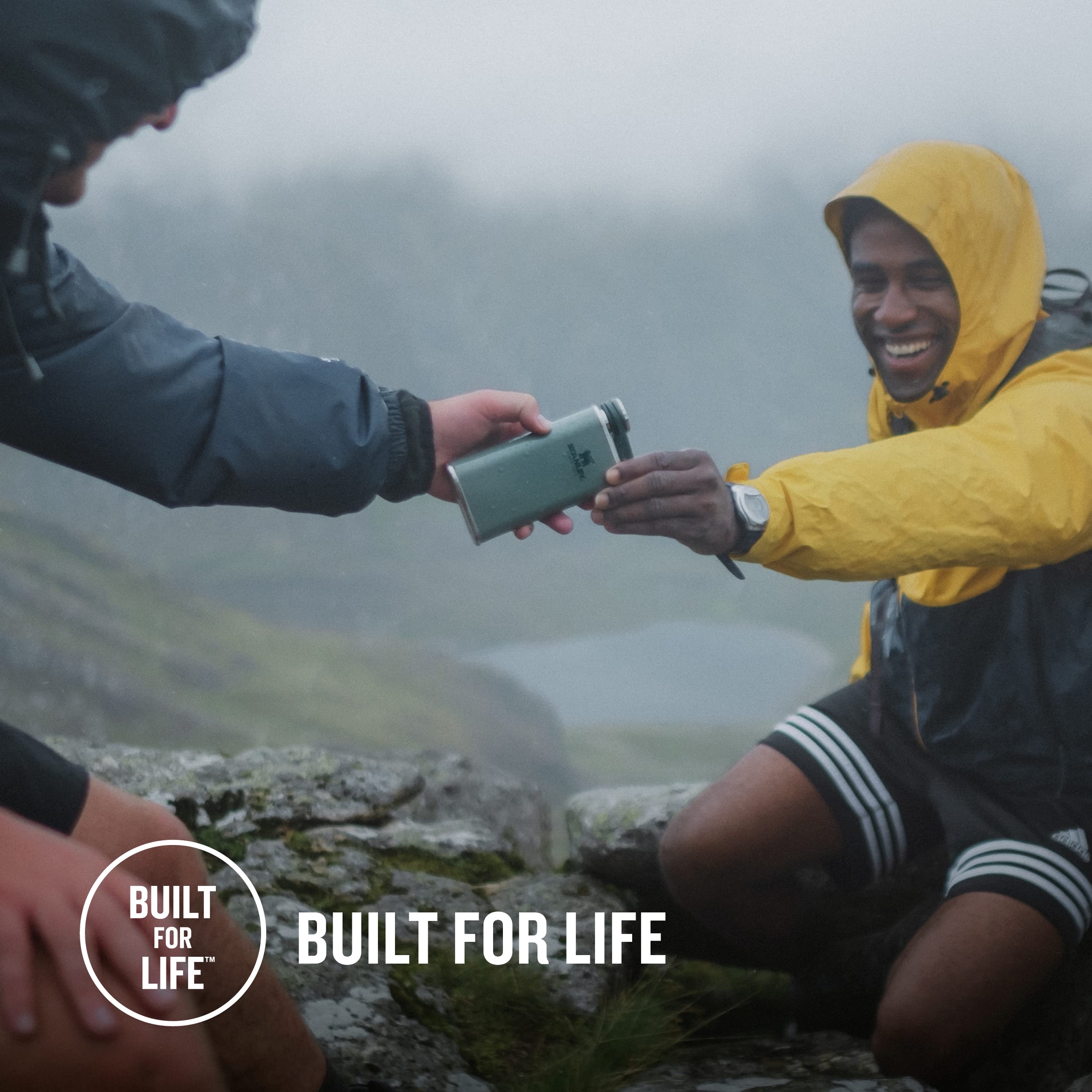 Stanley Classic Wide Mouth Flask 0.23L with Never-Lose Cap - Wide Mouth Stainless Steel Hip Flask for Easy Filling & Pouring - BPA-Free Leakproof Flask Alcohol