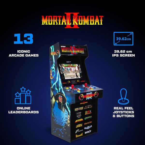 Arcade1Up Mortal Kombat Classic SE Arcade Game Machine – 1.22 Meter Cabinet, 13 Classic Video Games, 39.62 cm IPS Display, Easy Assembly, Perfect for Home Gaming