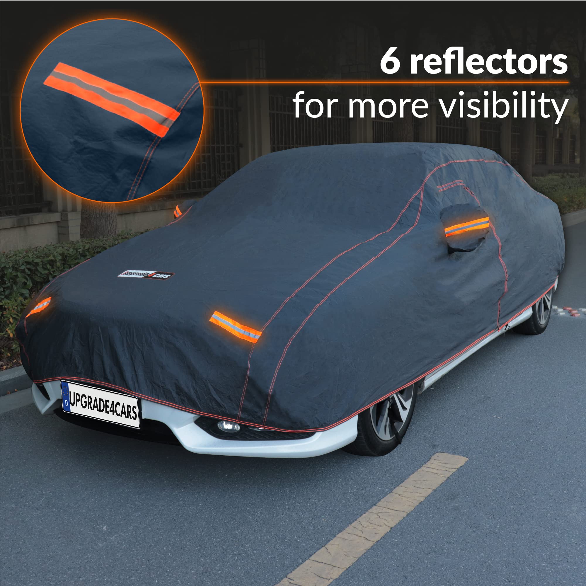 Upgrade4cars Outdoor Car Cover waterproof & breathable | Universal Full Garage for all Seasons | Car - XXL (225 * 80 * 47 inch)