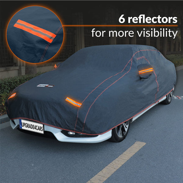 Upgrade4cars Outdoor Car Cover waterproof & breathable | Universal Full Garage for all Seasons | Car - XXL (225 * 80 * 47 inch)