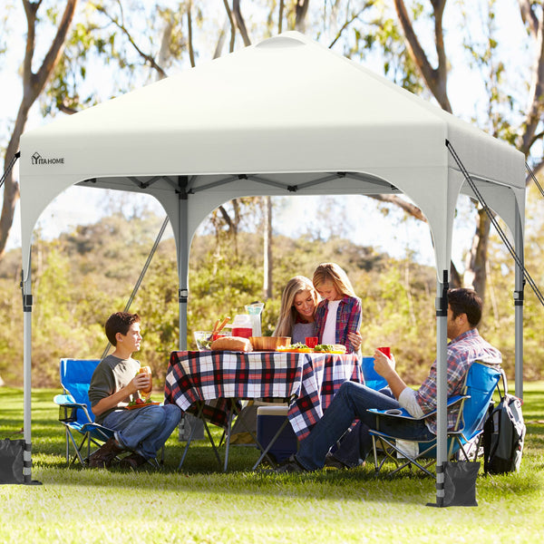 YITAHOME 2.5x2.5M Instant Heavy Duty Pop Up Gazebo, Waterproof Folding Garden Camping Party Tent Canopy Marquee with Roller Bag for Patio Markets Beach