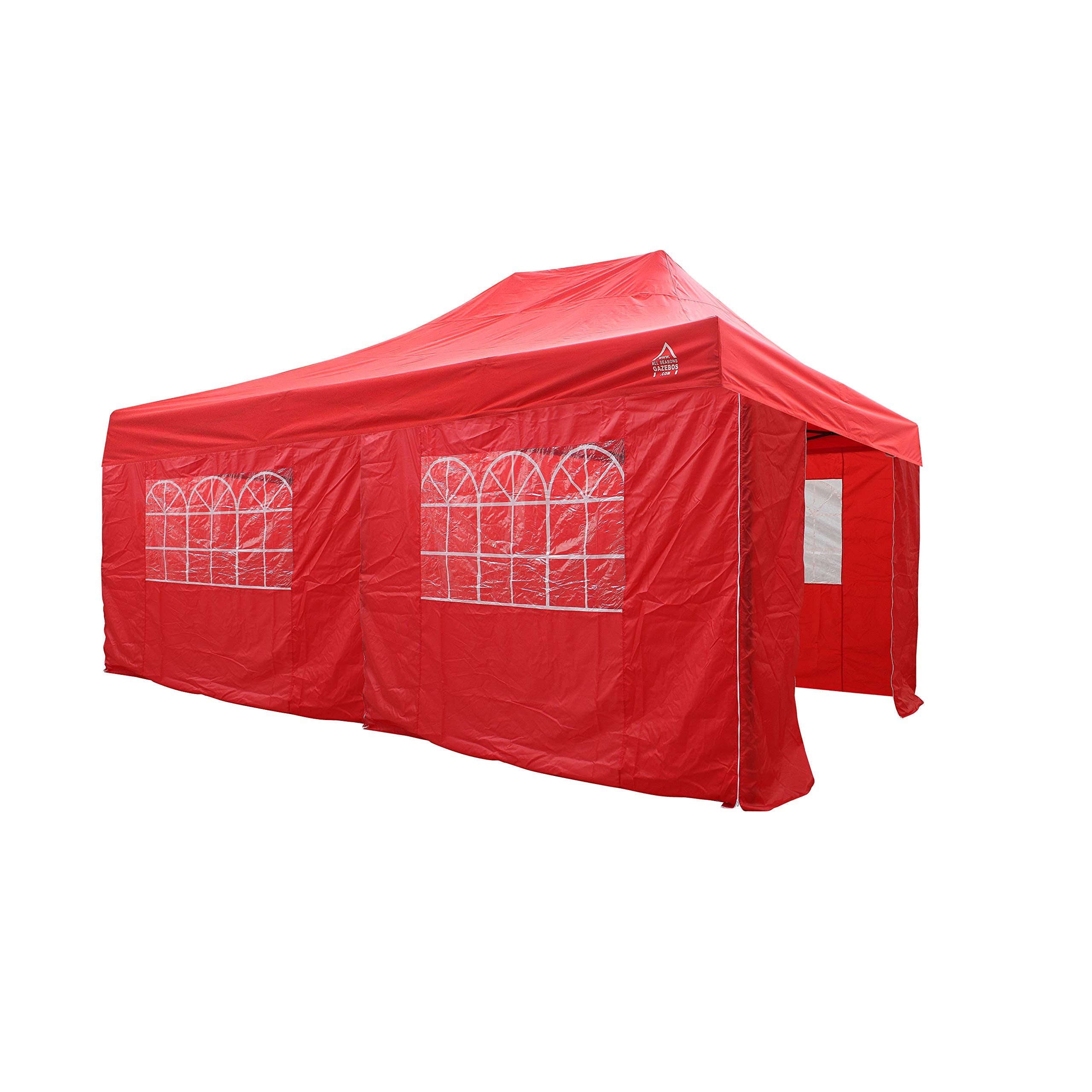 All Seasons Gazebos 3M x 6M Waterproof Gazebo Party Tent with Rustproof Frame and Wheeled Carry Bag (Metallic Grey)