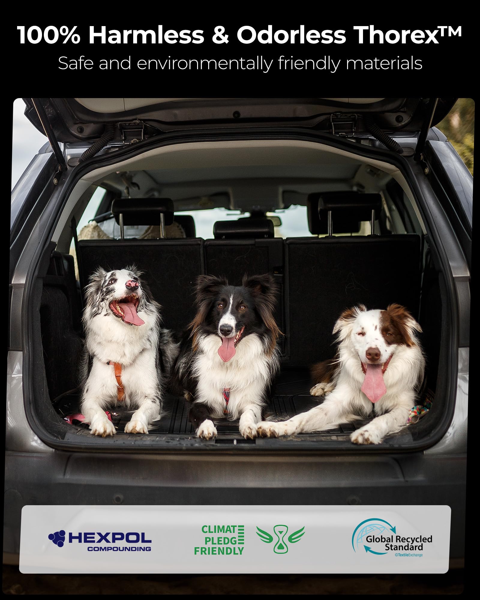 3W Boot Liner Fit for Land Rover Discovery Sport L550 2022 2023 2024 2025, Odorless Thorex™ Dog Friendly Premium Trunk Protection Mats, All Weather Waterproof Anti Slip Easy to Clean Car Accessory