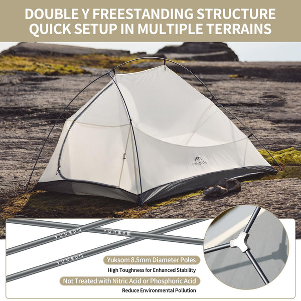 Naturehike Cloud up 2 Camping Tent 2 Man Backpacking Tent 3-4 Season Wild Country Tent Lightweight Dome Tent