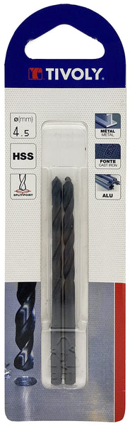 Tivoly 11436720300 TX Metal Drill Bit Diameter 3.0 mm Pack of 2