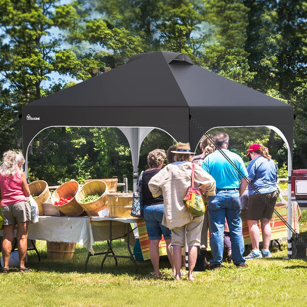 YITAHOME 2.5x2.5M Instant Heavy Duty Pop Up Gazebo, Waterproof Folding Garden Camping Party Tent Canopy Marquee with Roller Bag for Patio Markets Beach